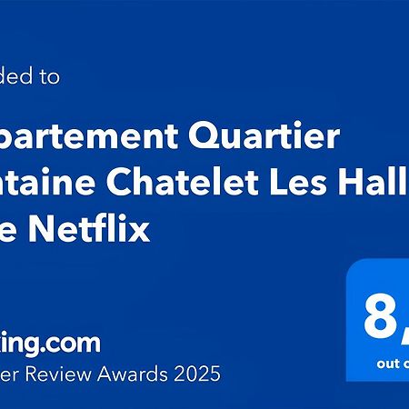 Appartement Quartier Fontaine Chatelet Les Halles Free Netflix Paris Exterior photo