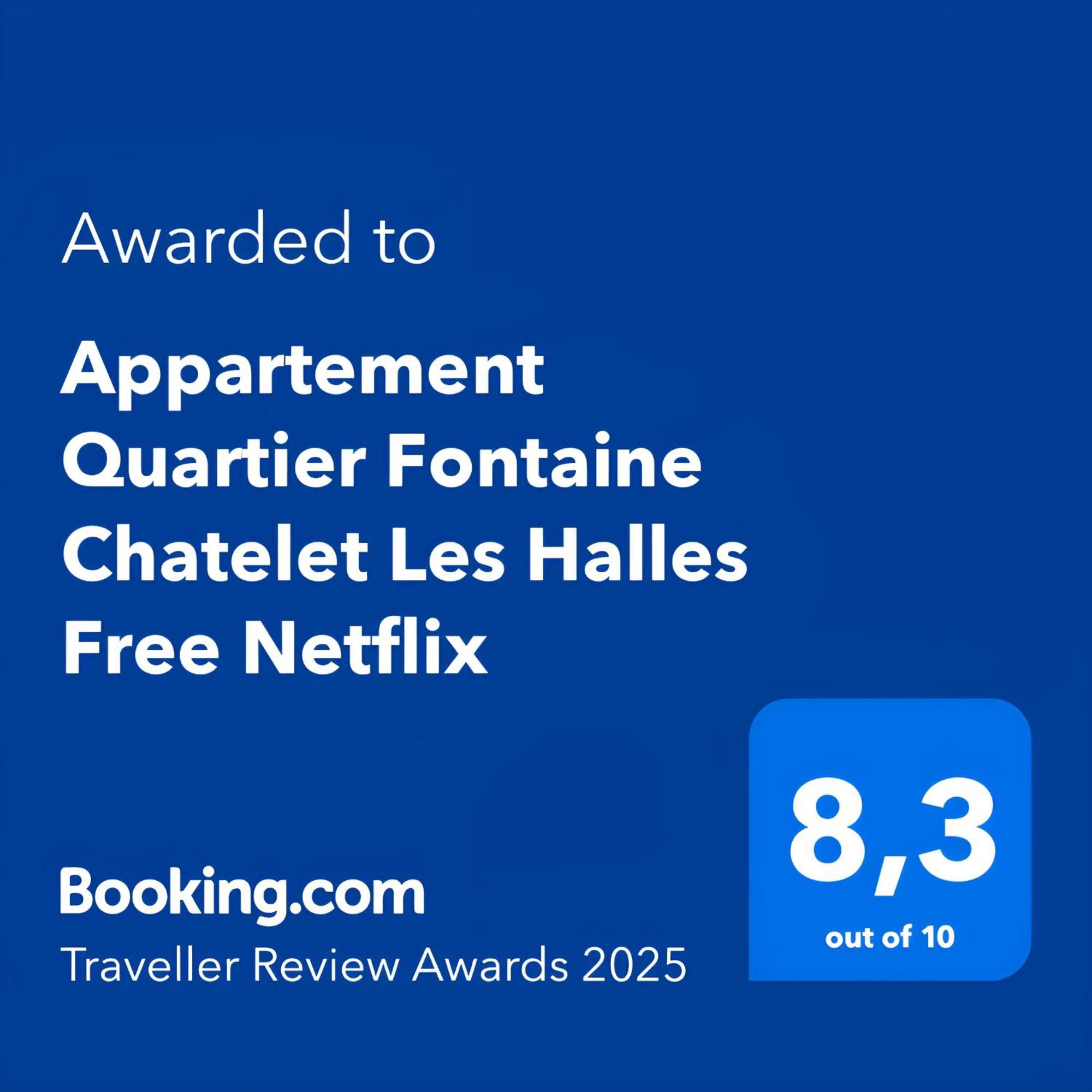 Appartement Quartier Fontaine Chatelet Les Halles Free Netflix Paris Exterior photo